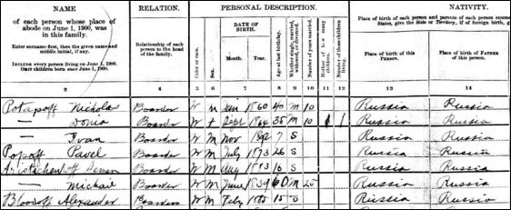 1900 census sample