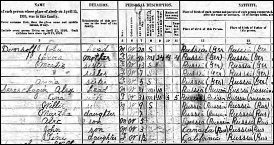 1910 census sample